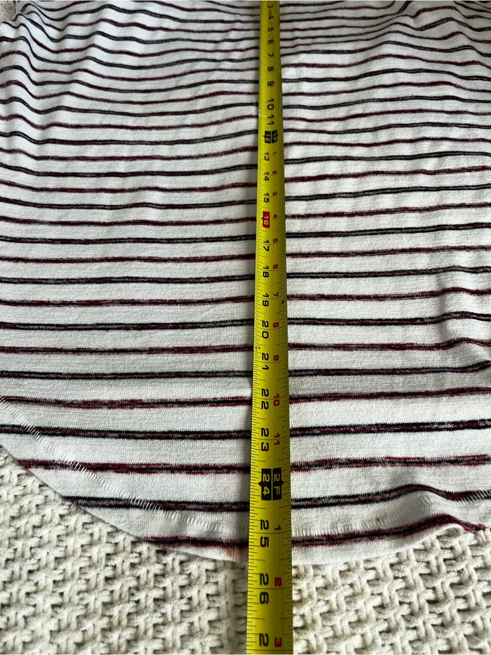 Rag & Bone Women’s Striped Long-Sleeve Tunic White Black Burgundy Comfy Nautical - Picture 8 of 10